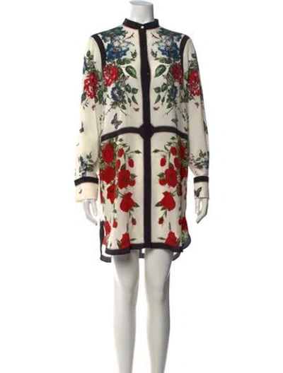 Pre-owned Alexander Mcqueen 2016 Mini Dress In Neutral