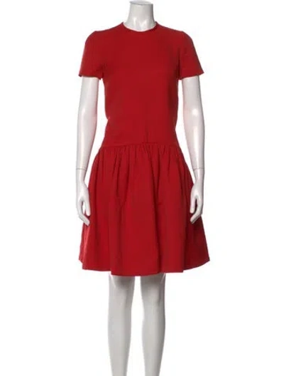 Pre-owned Alexander Mcqueen 2016 Mini Dress In Red