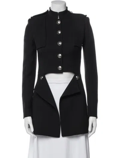 Pre-owned Alexander Mcqueen 2016 Wool Coat In Black