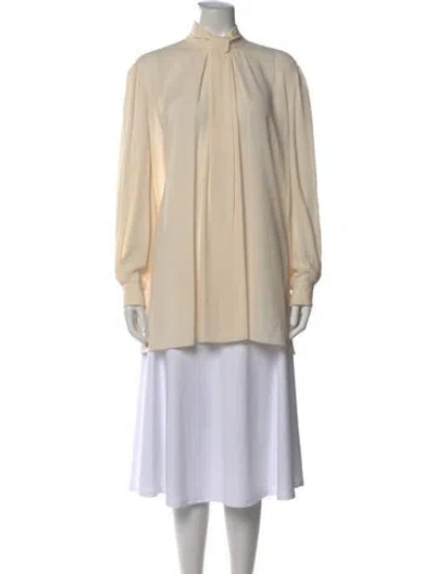 Pre-owned Alexander Mcqueen 2017 Silk Blouse In Neutral