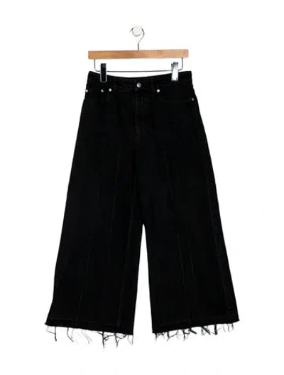 Pre-owned Alexander Mcqueen 2017 Wide Leg Jeans In Black