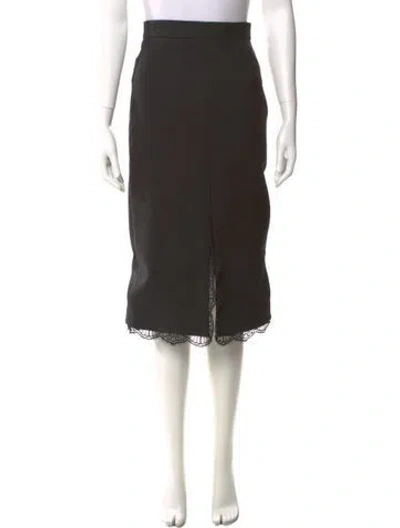Pre-owned Alexander Mcqueen 2018 Midi Length Skirt In Black
