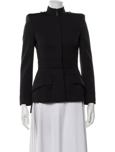Pre-owned Alexander Mcqueen 2018 Virgin Wool Evening Jacket In Black