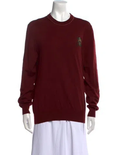 Pre-owned Alexander Mcqueen 2018 Wool Sweater In Burgundy