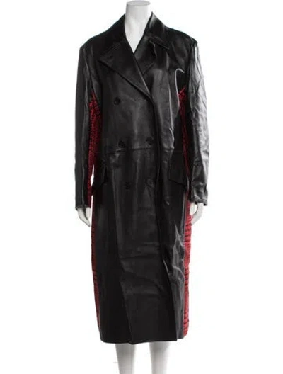 Pre-owned Alexander Mcqueen 2019 Lamb Leather Coat In Black
