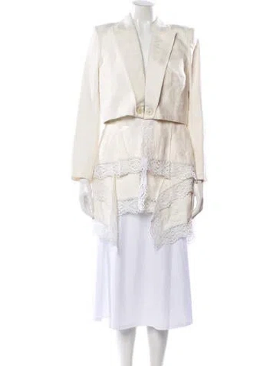 Pre-owned Alexander Mcqueen 2019 Linen Coat In Neutral
