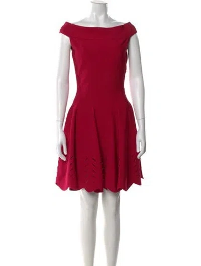 Pre-owned Alexander Mcqueen 2019 Mini Dress In Red