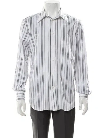 Pre-owned Alexander Mcqueen 2019 Striped Shirt In White