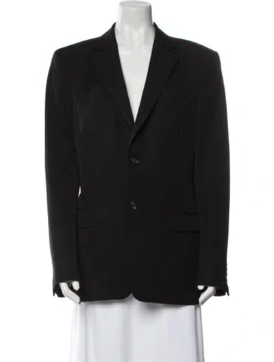 Pre-owned Alexander Mcqueen 2019 Virgin Wool Blazer In Black