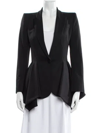 Pre-owned Alexander Mcqueen 2019 Virgin Wool Jacket In Black