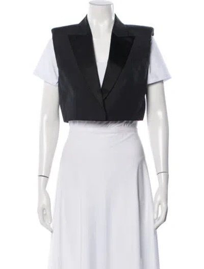 Pre-owned Alexander Mcqueen 2020 Cropped Vest Blazer In Black