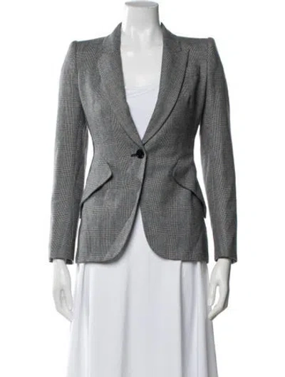 Pre-owned Alexander Mcqueen 2020 Virgin Wool Blazer In Black