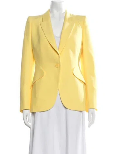 Pre-owned Alexander Mcqueen 2021 Blazer In Yellow