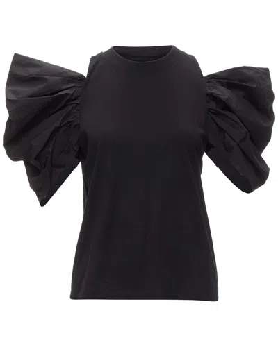 Pre-owned Alexander Mcqueen 2021 Cold-shoulder Top In Black/black