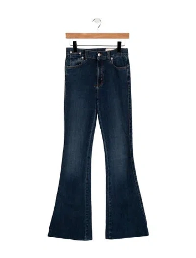 Pre-owned Alexander Mcqueen 2021 Flared Jeans In Blue
