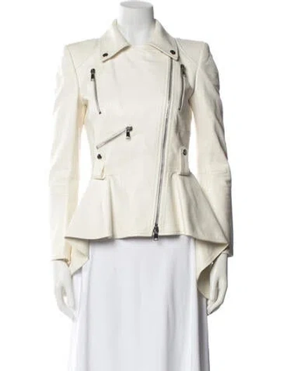 Pre-owned Alexander Mcqueen 2021 Lambskin Coat In Neutral