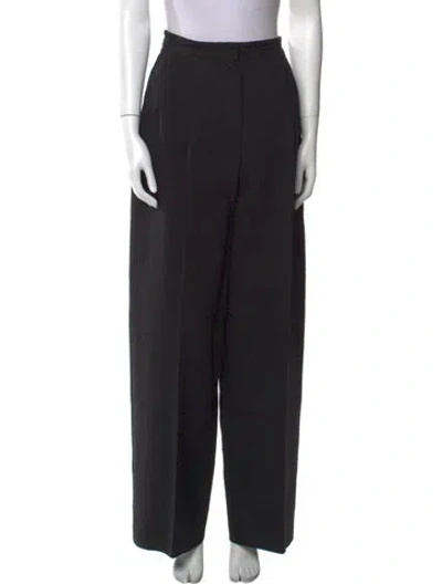 Pre-owned Alexander Mcqueen 2021 Wide Leg Pants In Black