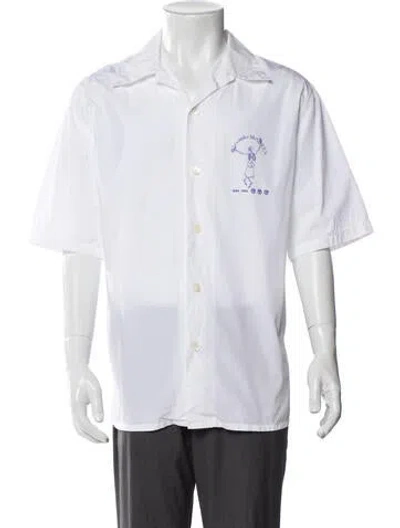 Pre-owned Alexander Mcqueen 2022 Graphic Print Shirt In White