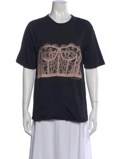 Pre-owned Alexander Mcqueen 2022 Graphic Print T-shirt In Black