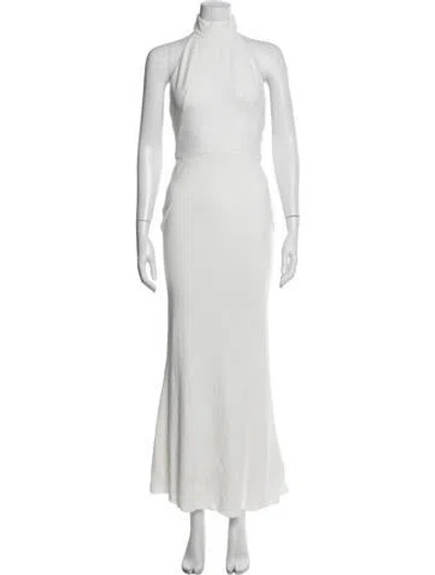 Pre-owned Alexander Mcqueen 2023 Long Dress In Neutral