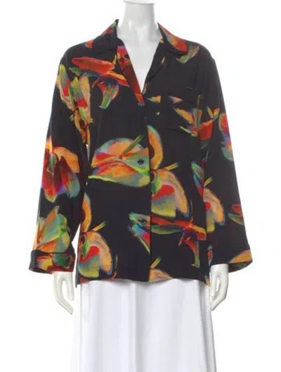 Pre-owned Alexander Mcqueen 2023 Silk Blouse In Black