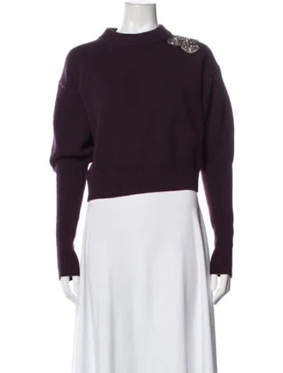 Pre-owned Alexander Mcqueen 2023 Wool Sweater In Purple