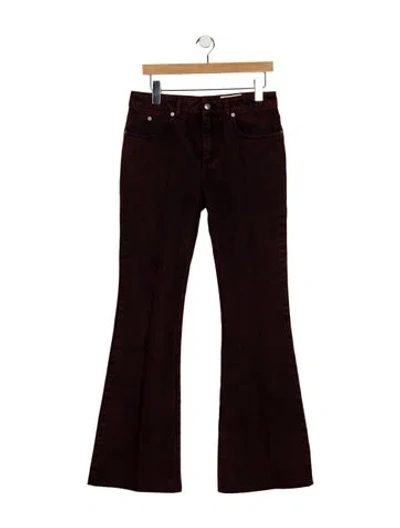 Pre-owned Alexander Mcqueen 2024 Flared Jeans In Burgundy
