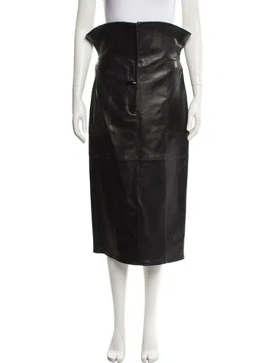 Pre-owned Alexander Mcqueen 2024 Midi Length Skirt In Black