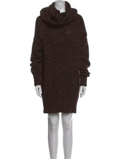 Pre-owned Alexander Mcqueen 2024 Mini Dress In Brown