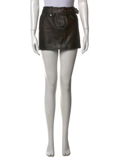 Pre-owned Alexander Mcqueen 2024 Mini Skirt In Black