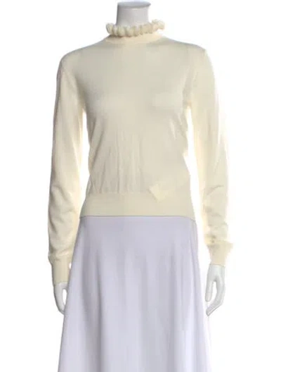 Pre-owned Alexander Mcqueen 2025 Wool Top In Neutral