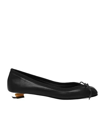 ALEXANDER MCQUEEN ALEXANDER MCQUEEN ARMADILLO BOW-DETAILED BALLET FLATS