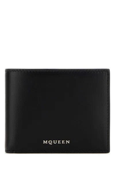 Alexander Mcqueen Black Leather Wallet