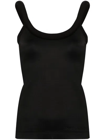 Alexander Mcqueen Alexander Mc Queen Tops With Logo In Black