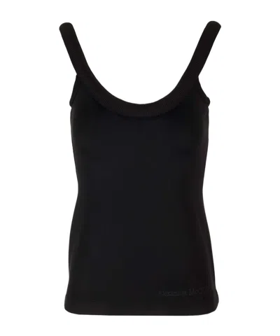 ALEXANDER MCQUEEN ALEXANDER MCQUEEN 3D-DETAILED SLEEVELESS RIBBED TOP