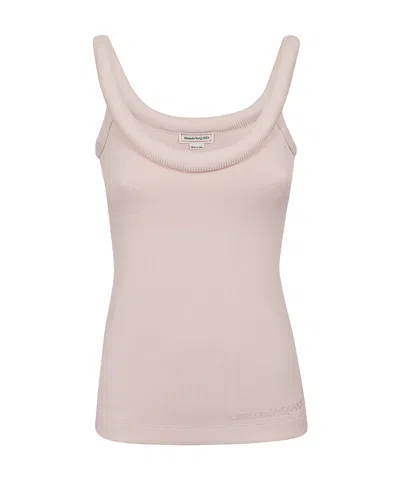 ALEXANDER MCQUEEN ALEXANDER MCQUEEN 3D-DETAILED SLEEVELESS RIBBED TOP