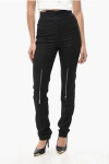 Alexander Mcqueen 4-pocketed Wool Pants With Knee Zips In Black