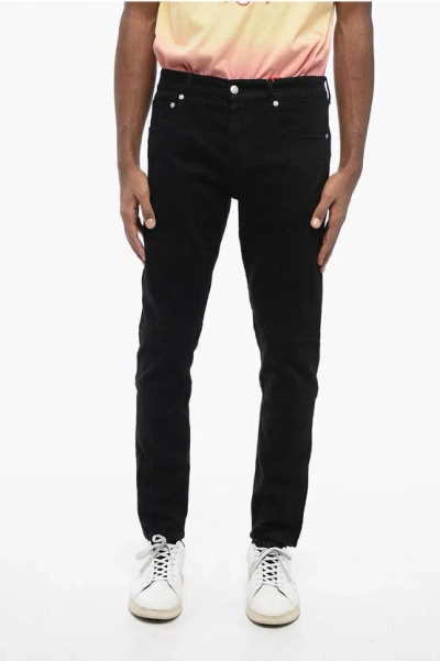 Alexander Mcqueen Versatile Stretch Denim Trousers In Black