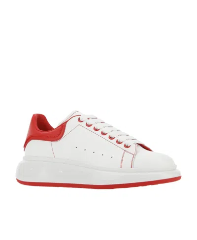 Alexander Mcqueen 50mm Chunky Lace-up Leather Sneakers In White