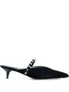 Alexander Mcqueen 50mm Revel Embellished Slingback Mules In Black