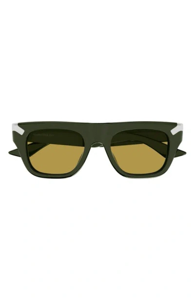 Alexander Mcqueen 51mm Rectangular Sunglasses In Green