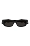 Alexander Mcqueen Mcqueen 52mm Rectangular Sunglasses In Black