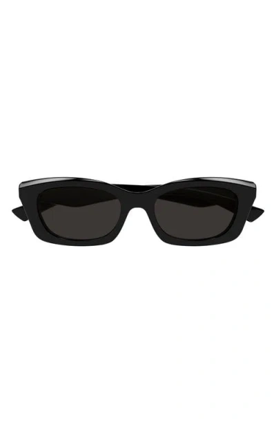 Alexander Mcqueen Mcqueen 52mm Rectangular Sunglasses In Black