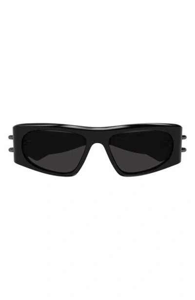 Alexander Mcqueen 53mm Rectangular Sunglasses In Black