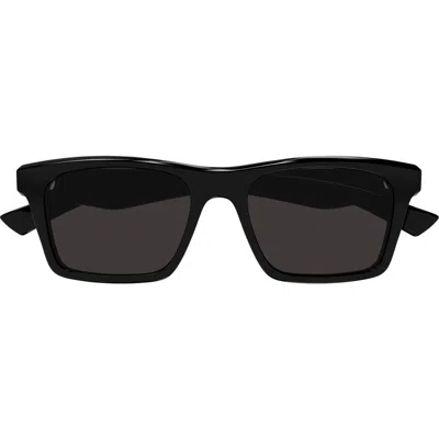 Alexander Mcqueen Men's Am0472sm Acetate Rectangle Sunglasses In Black