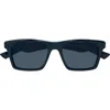 Alexander Mcqueen Men's Am0472sm Acetate Rectangle Sunglasses In Blue