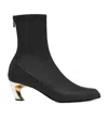 Alexander Mcqueen Armadillo Leather Boots In Black