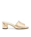 Alexander Mcqueen 55mm Leather Sandals In Nude