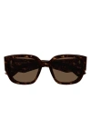 Alexander Mcqueen Rectangle Acetate Sunglasses In Brown