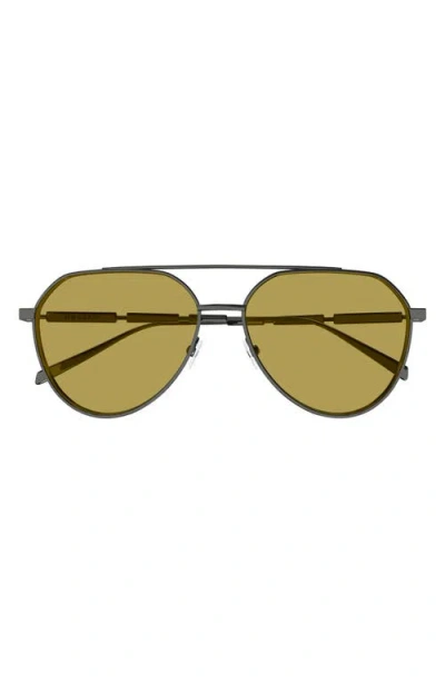 Alexander Mcqueen Mcqueen 59mm Pilot Sunglasses In Grey